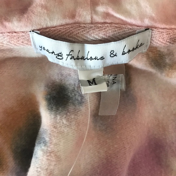 Young Fabulous & Broke Crop Hoodie Zip front Size M NWT - Picture 10 of 11